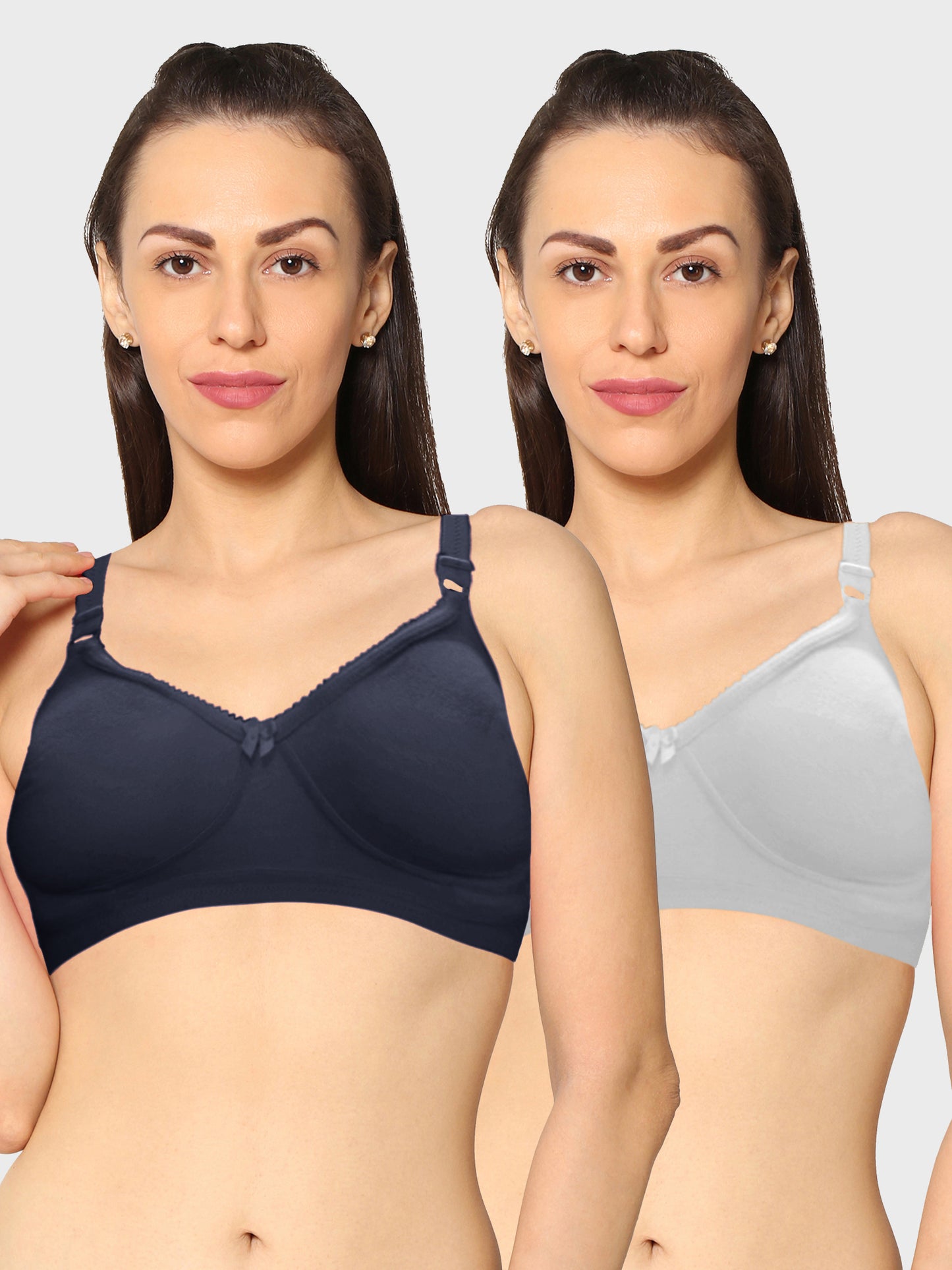 Eden19 Non Wired Non Padded Full Coverage Daily Wear Cooling T-shirt Bra Pack Of 2