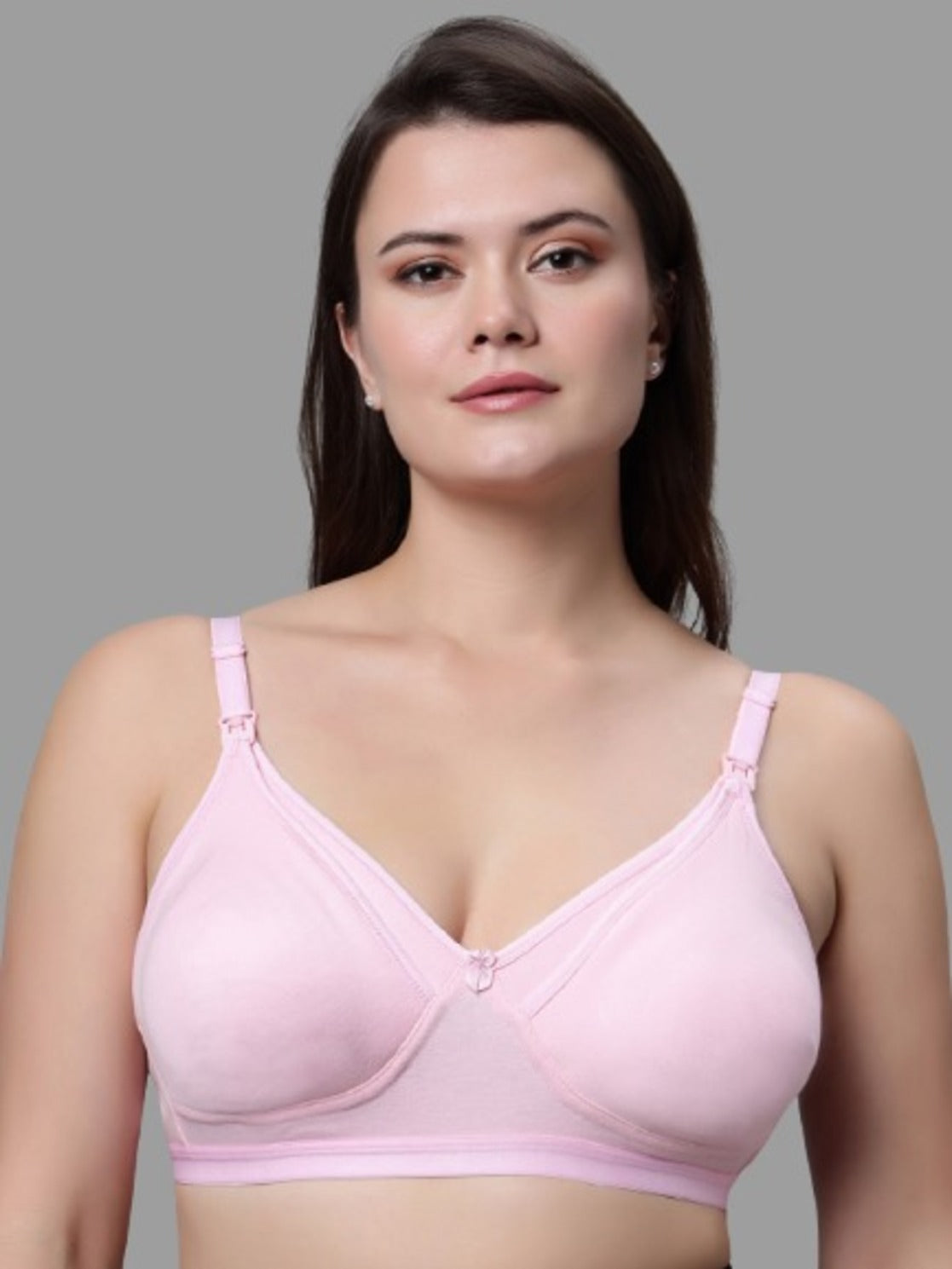 Full Coverage Non Padded Nursing Bra Pink color (Pack of 1)