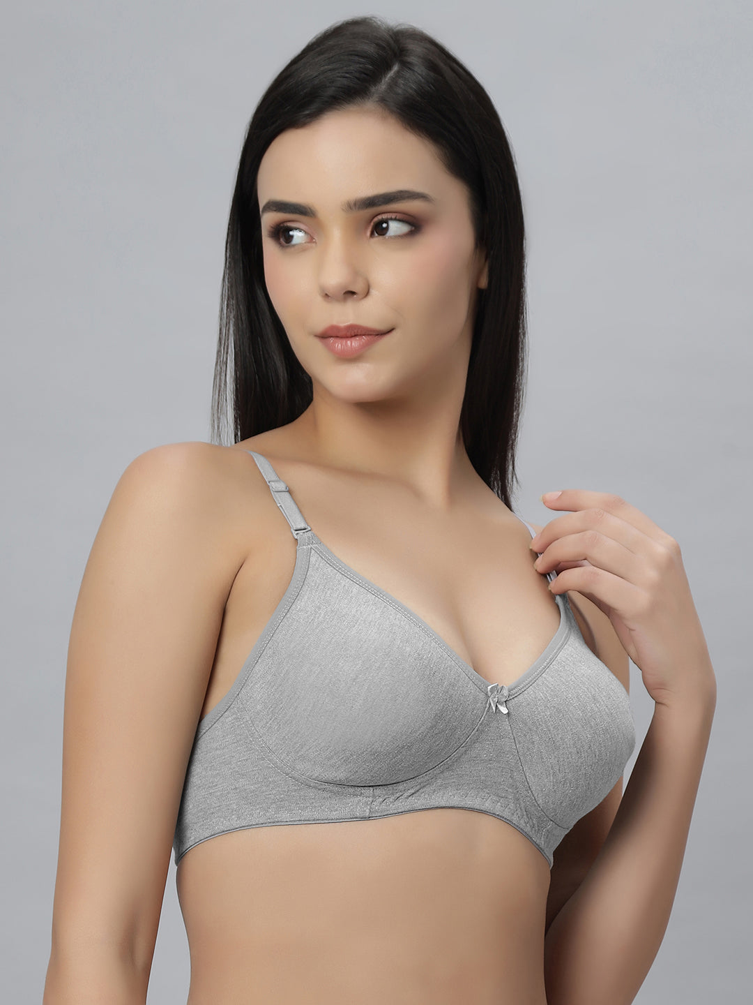 Eden101 Full Coverage Soft Padded Grey color Bra (pack of 2)