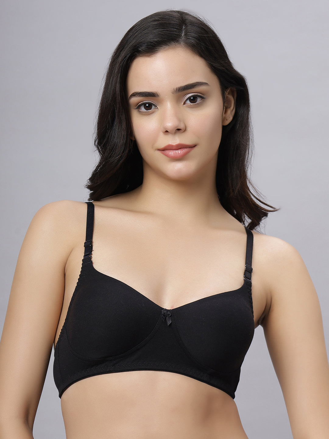 Eden103 Full Coverage Non Padded Black White color Bra (pack of 2)