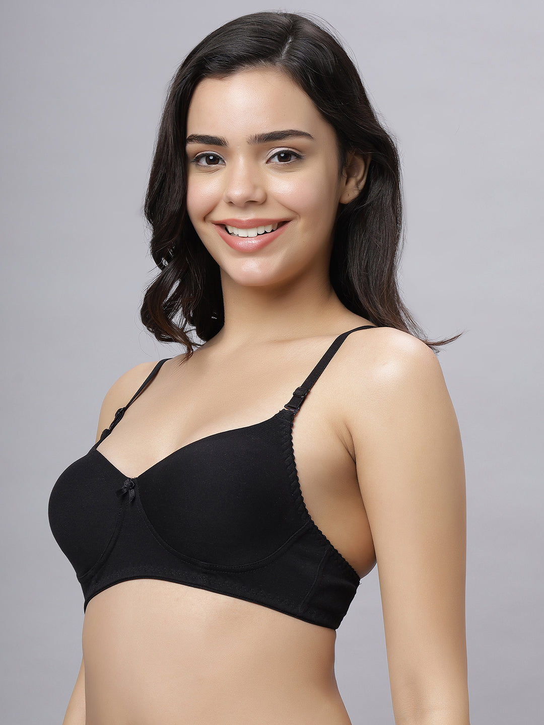 Eden103 Full Coverage Non Padded Black White color Bra (pack of 2)