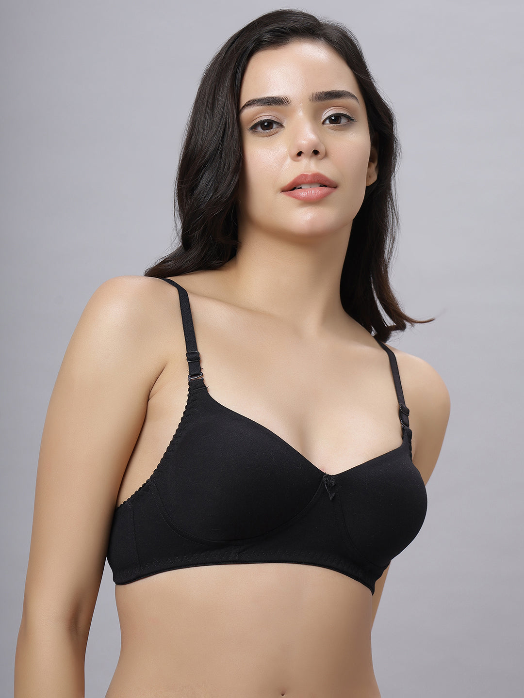 Eden103 Full Coverage Non Padded Black White color Bra (pack of 2)