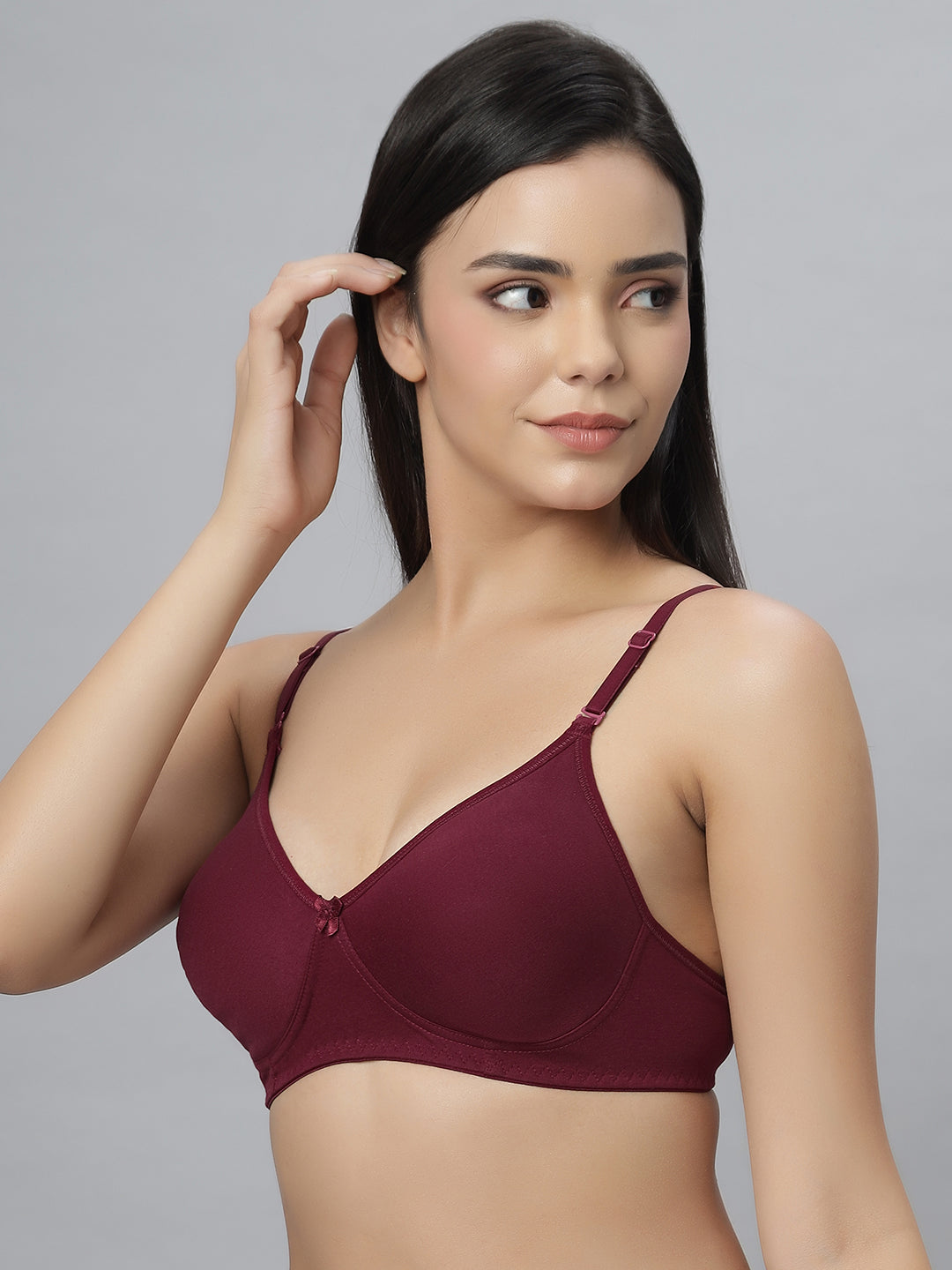 Eden101 Full Coverage Soft Padded Maroon color Bra (pack of 2)