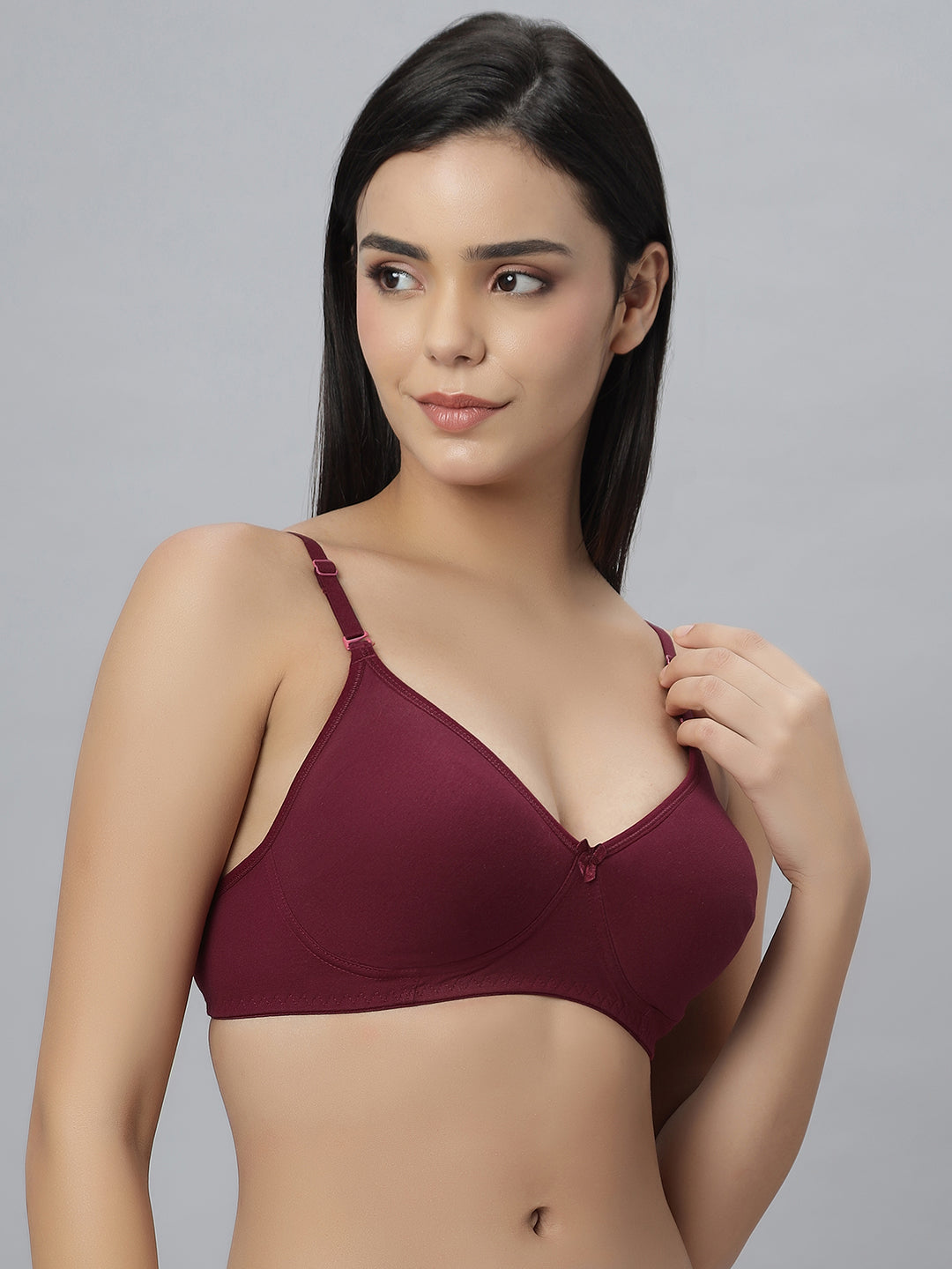 Eden101 Full Coverage Soft Padded Maroon color Bra (pack of 2)