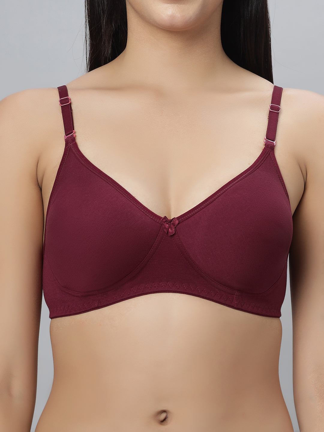 Eden101 Full Coverage Soft Padded Maroon color Bra (pack of 2)