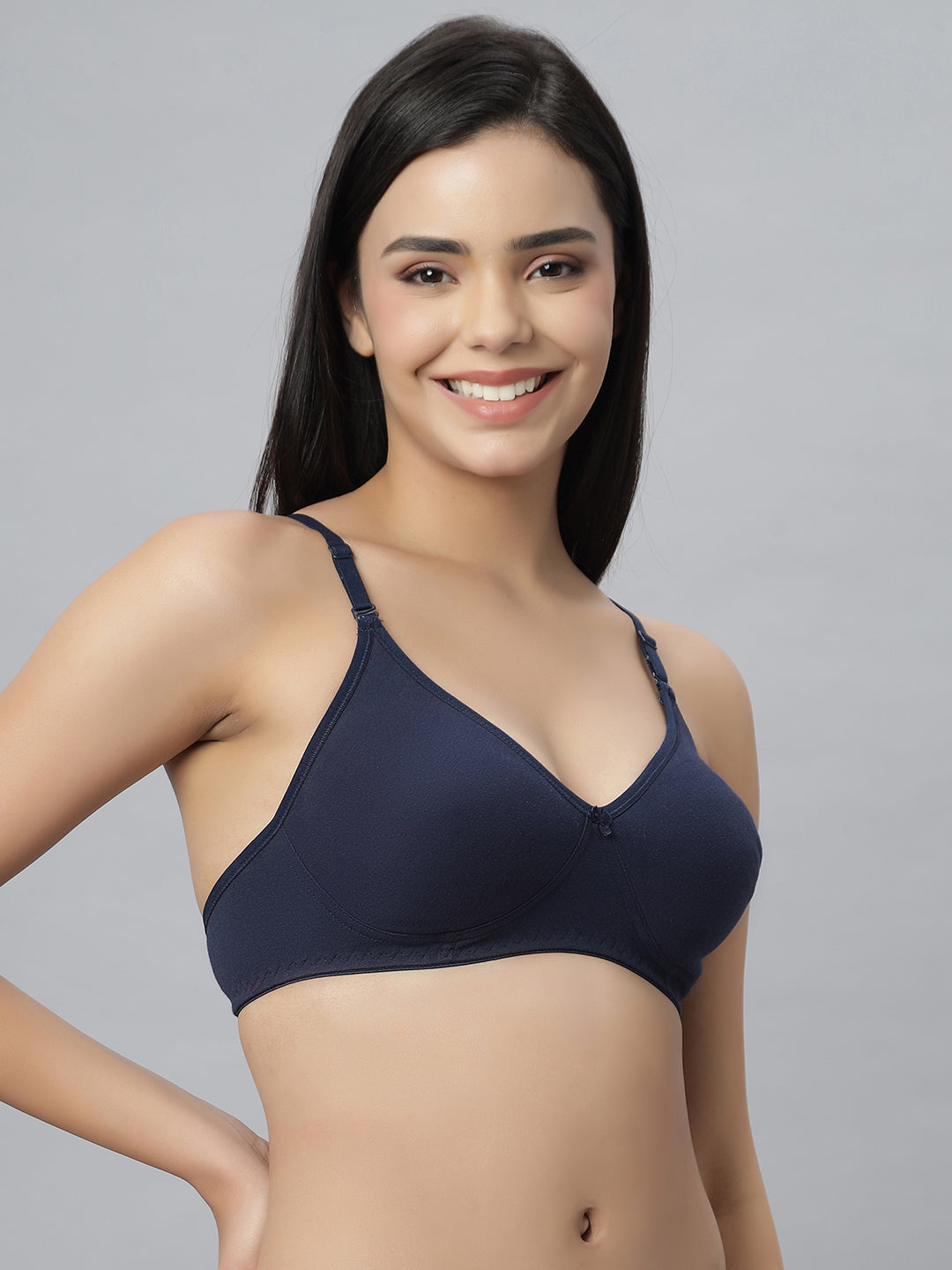 Eden101 Full Coverage Soft Padded Navyblue color Bra (pack of 2)