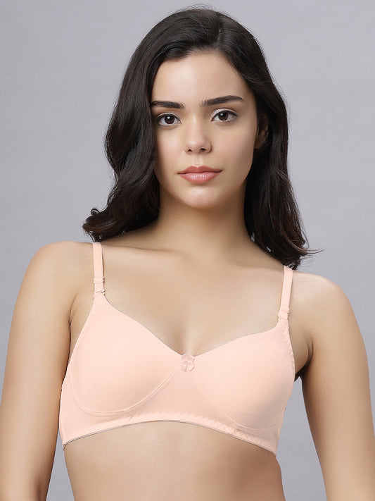 Eden103 Full Coverage Non Padded Peach color Bra (pack of 1)