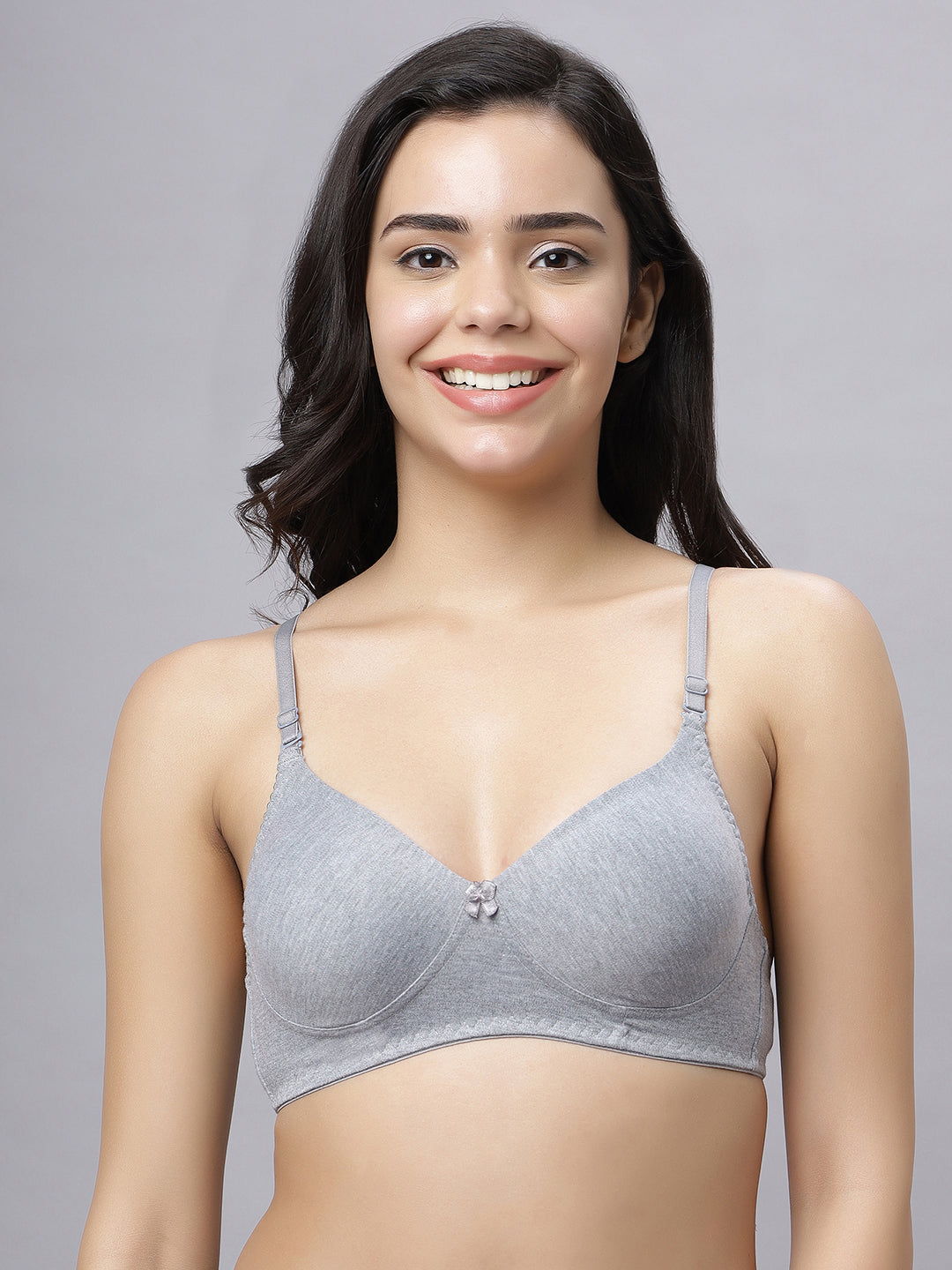 Eden103 Full Coverage Non Padded Grey color Bra (pack of 2)