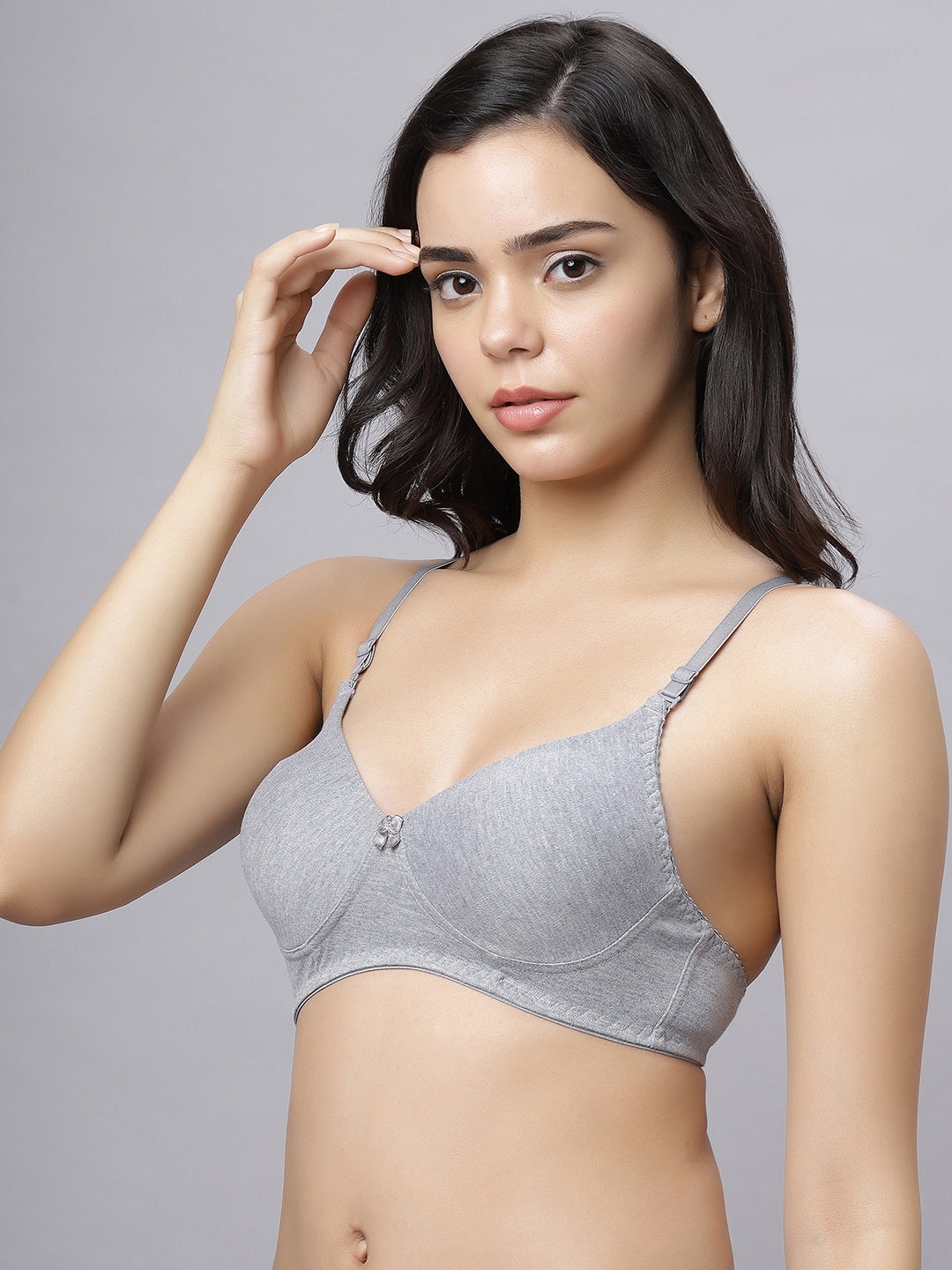 Eden103 Full Coverage Non Padded Grey color Bra (pack of 2)