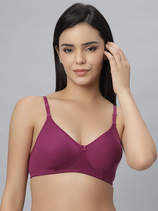 Eden101 Full Coverage Soft Padded Wine color Bra (pack of 1)