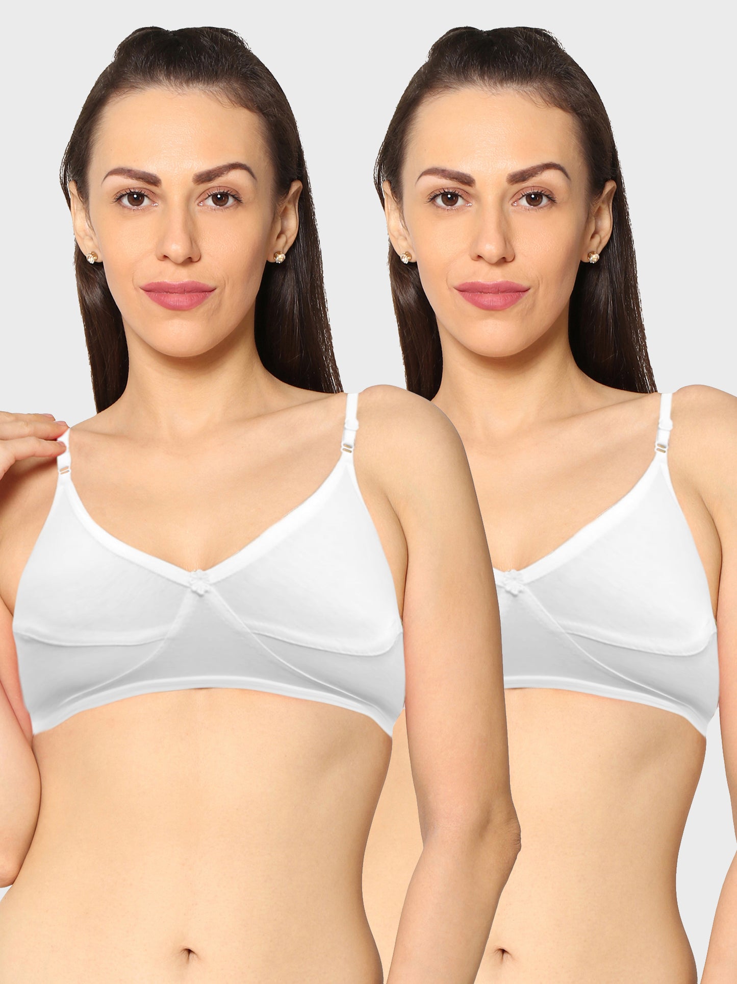 Eden20 Non Wired Non Padded Full Coverage Daily Wear Cooling T-shirt Bra Pack Of 2