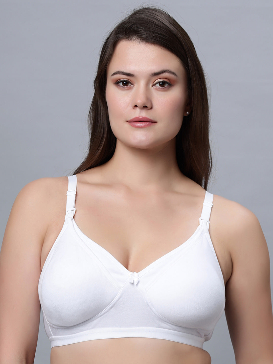 Full Coverage Non Padded Nursing Bra white color (Pack of 1)