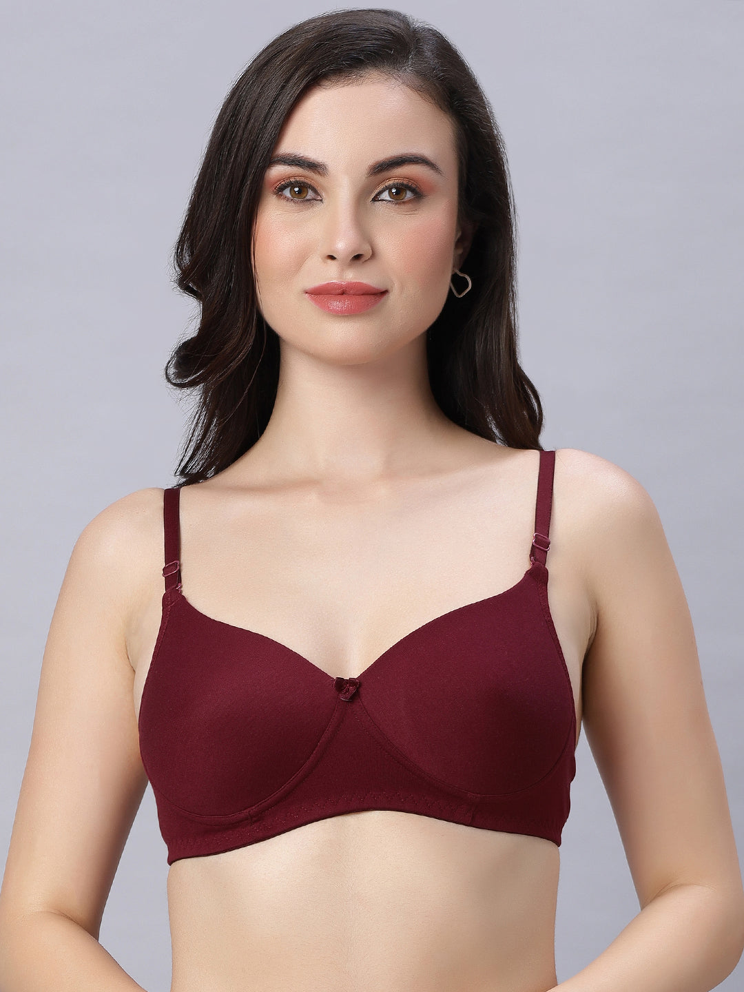 Eden102 Full Coverage Padded Bra maroon color(pack of 2)