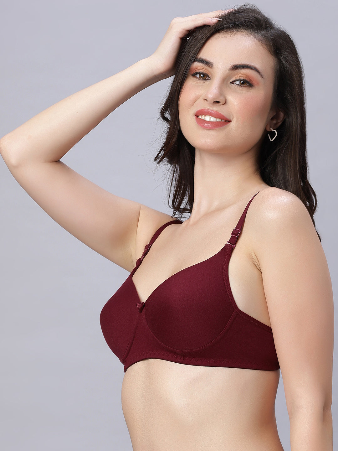 Eden102 Full Coverage Padded Bra maroon color(pack of 2)