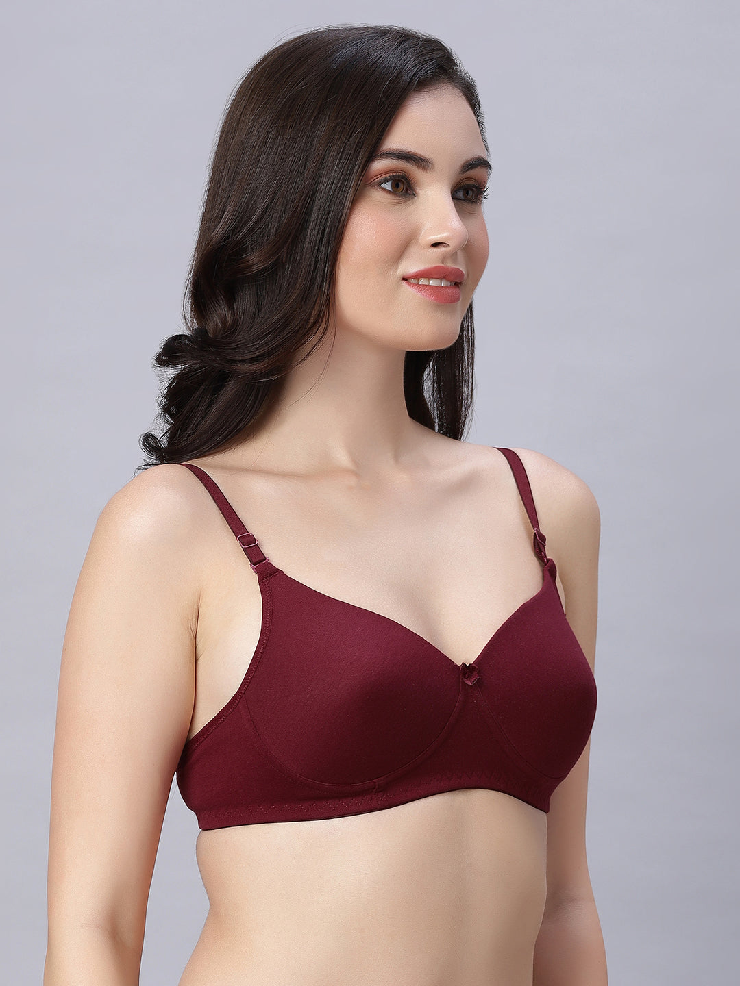 Eden102 Full Coverage Padded Bra maroon color(pack of 2)