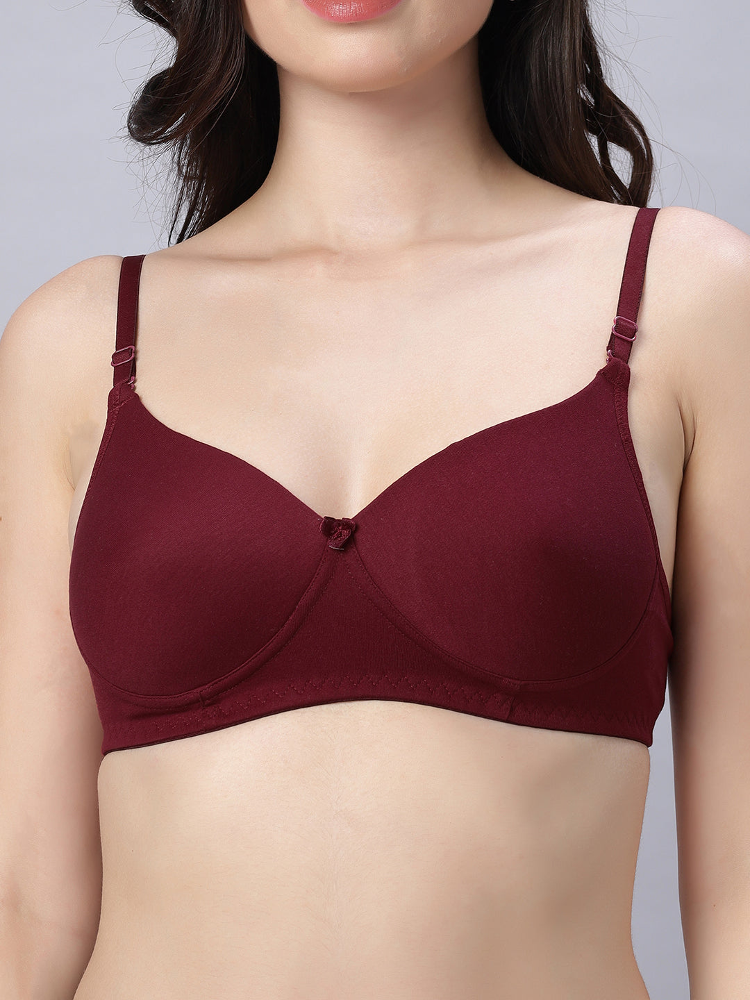 Eden102 Full Coverage Padded Bra maroon color(pack of 2)