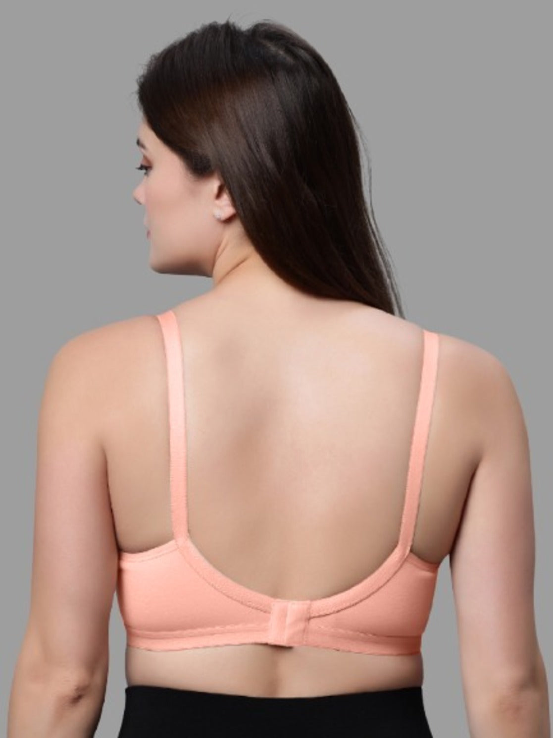 Full Coverage Non Padded Nursing Bra Peach color (Pack of 1)