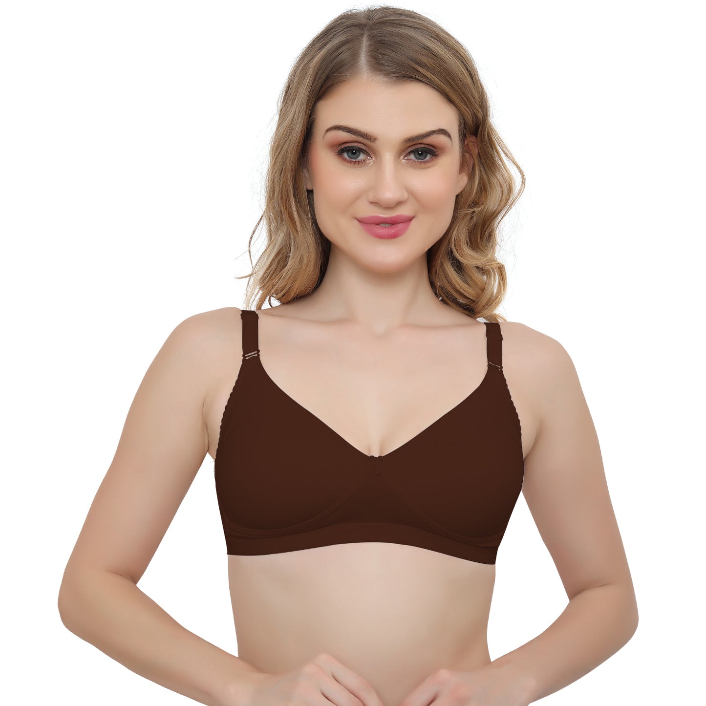 Plus Size Non padded Medium Coverage Daily Wear T Shirt Bra Pack Of 2.