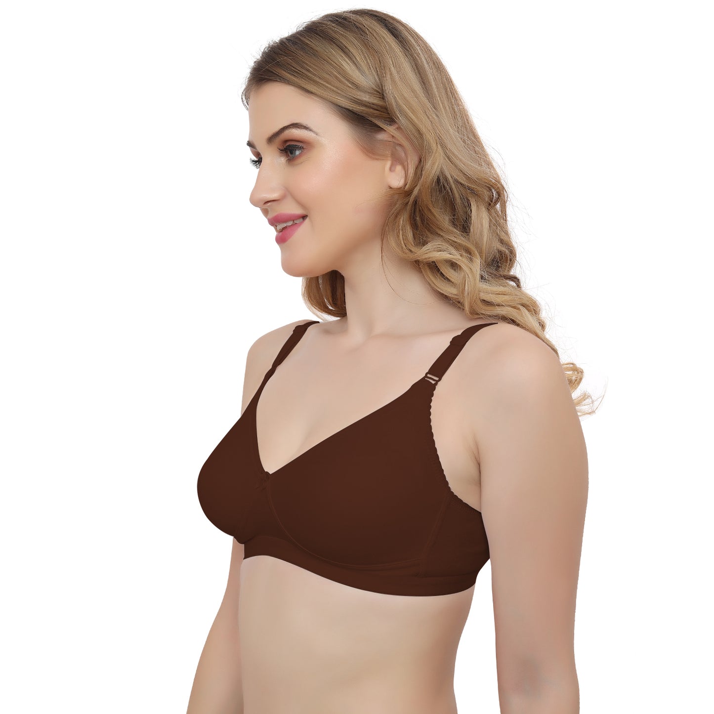 Plus Size Non Padded Medium Coverage Daily Wear T Shirt Bra Pack Of 2.