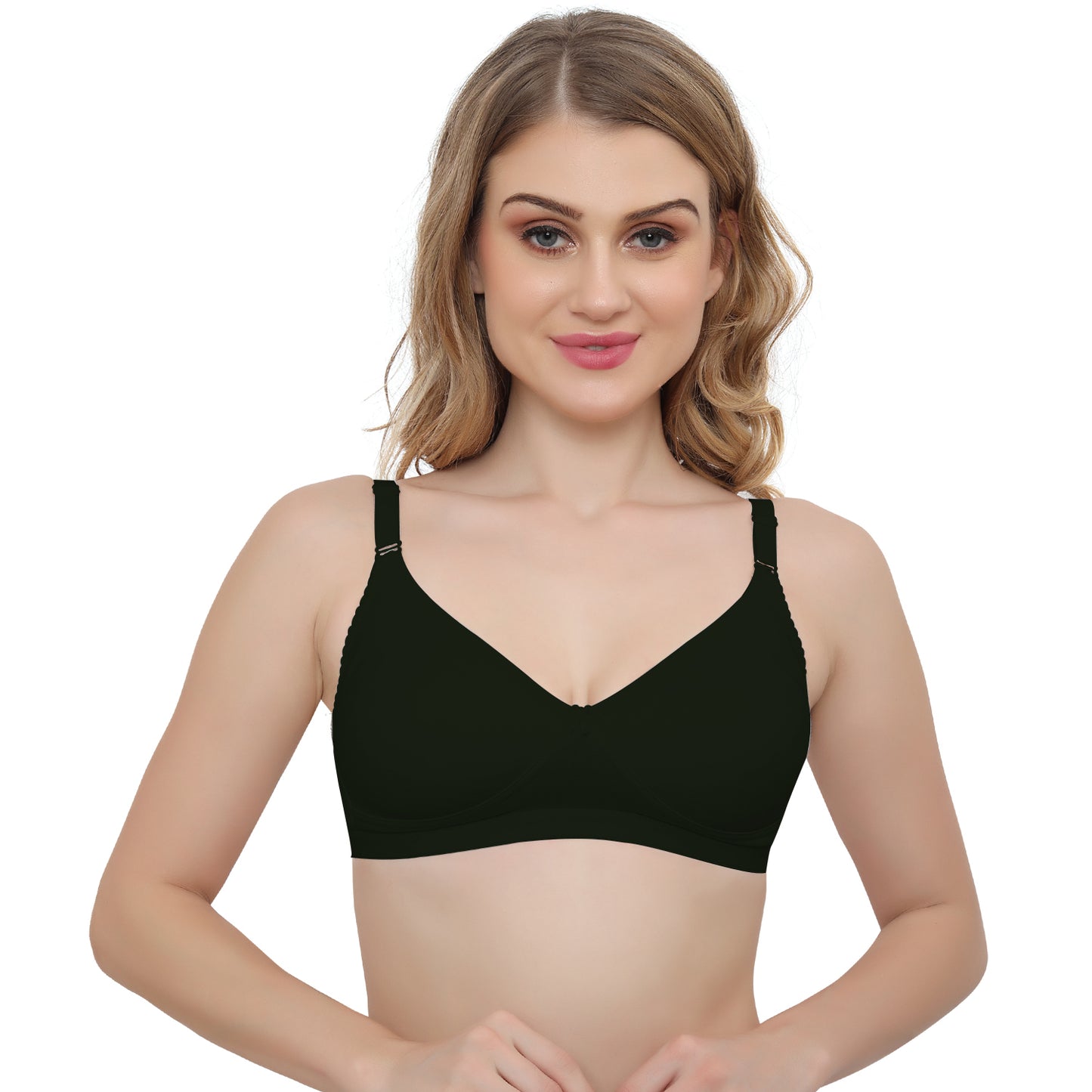 Plus Size Non Padded Medium Coverage Daily Wear T Shirt Bra Pack Of 2.