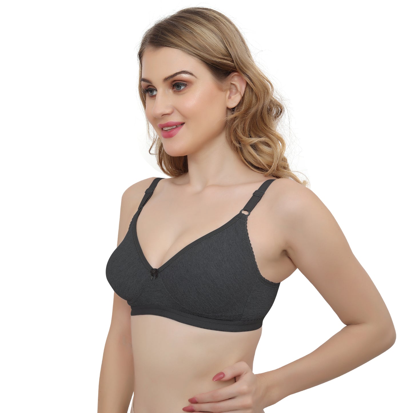 Plus Size Non padded Medium Coverage Daily Wear T Shirt Bra.