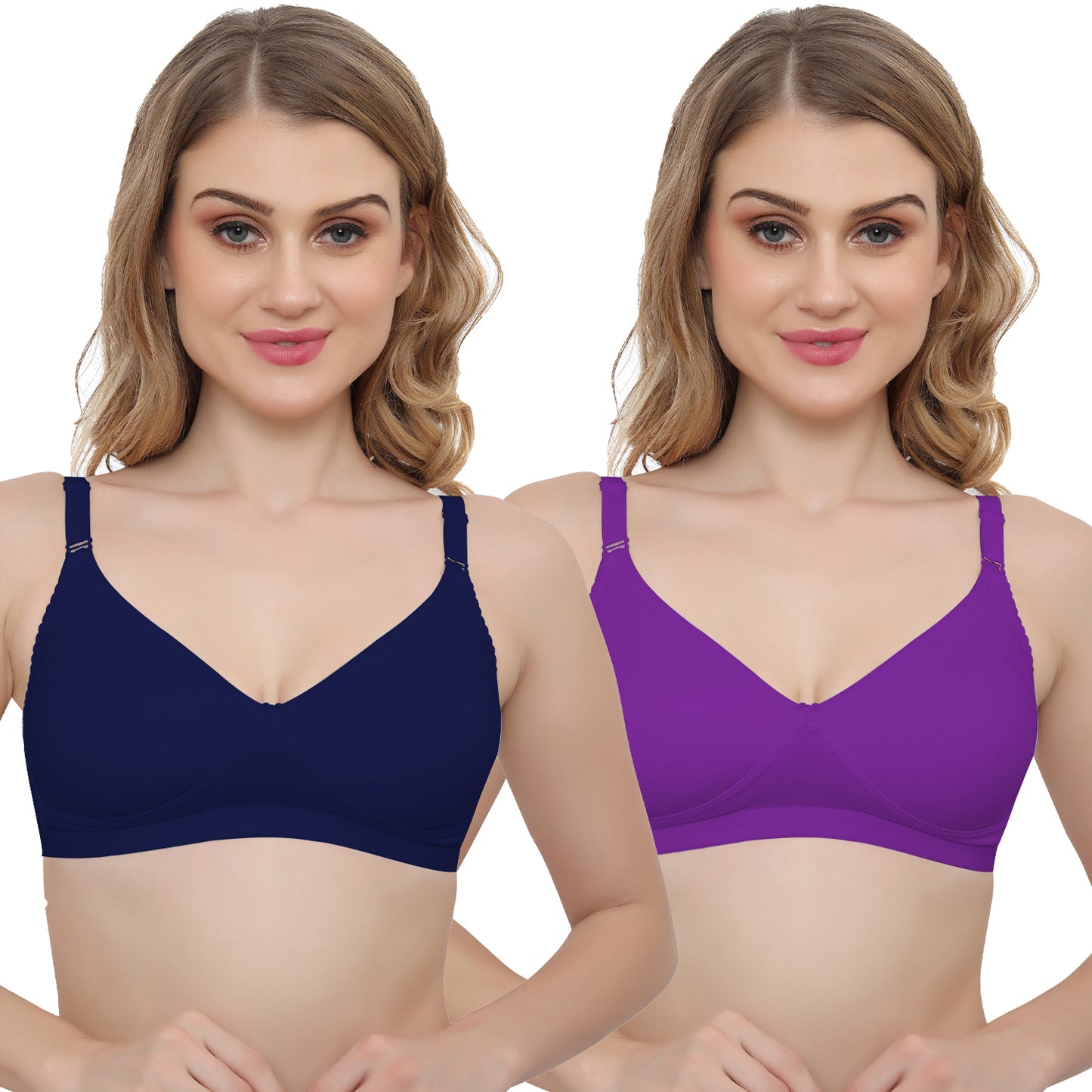 Plus Size Non padded Medium Coverage Daily Wear T Shirt Bra.