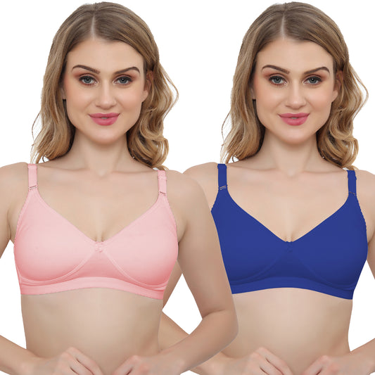 Plus Size Non Padded Medium Coverage Daily Wear T Shirt Bra Pack Of 2.