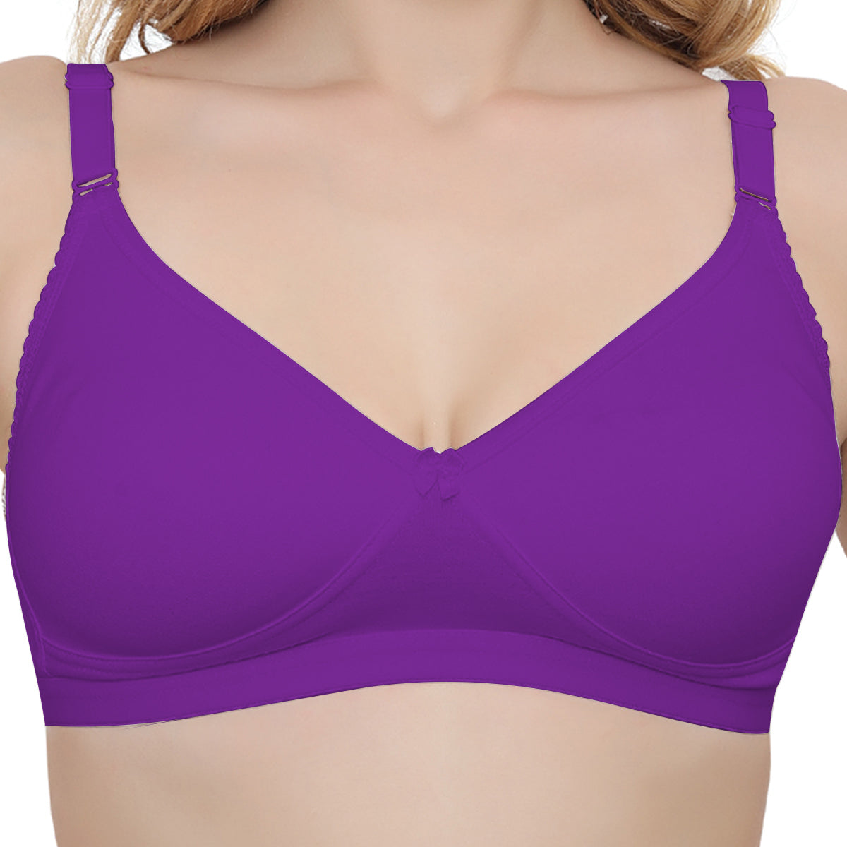 plus size Purple Non padded Medium coverage T Shirt Bra.