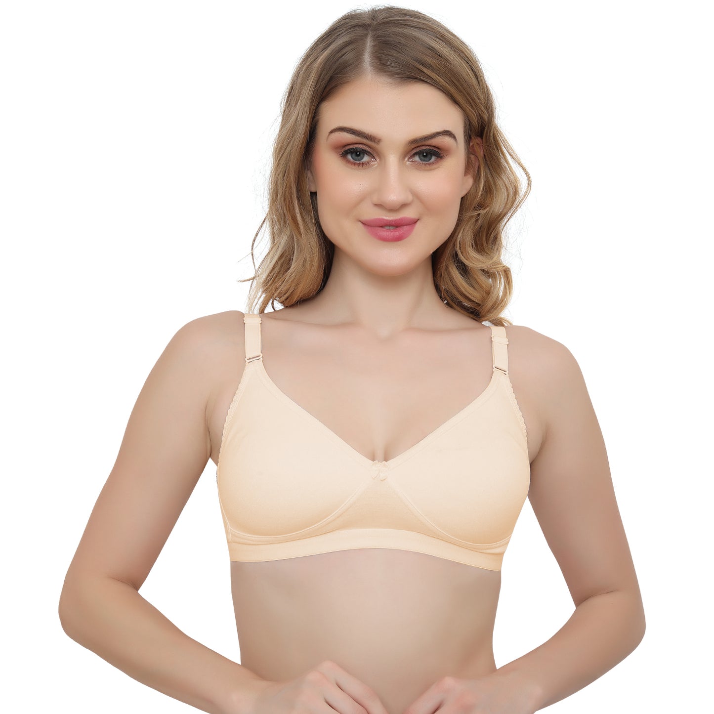 Plus Size Non Padded Medium Coverage Daily Wear T Shirt Bra Pack Of 2.