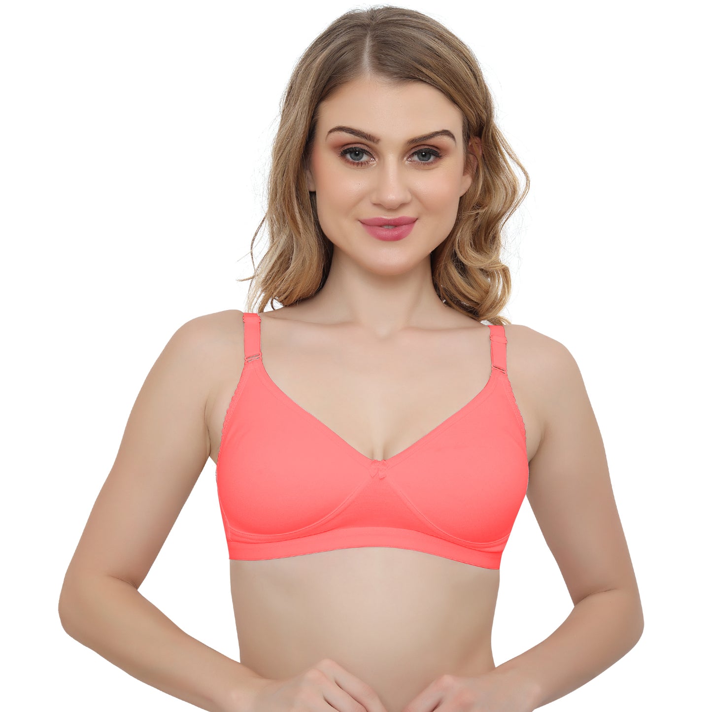 Plus Size Non Padded Medium Coverage Daily Wear T Shirt Bra Pack Of 2.