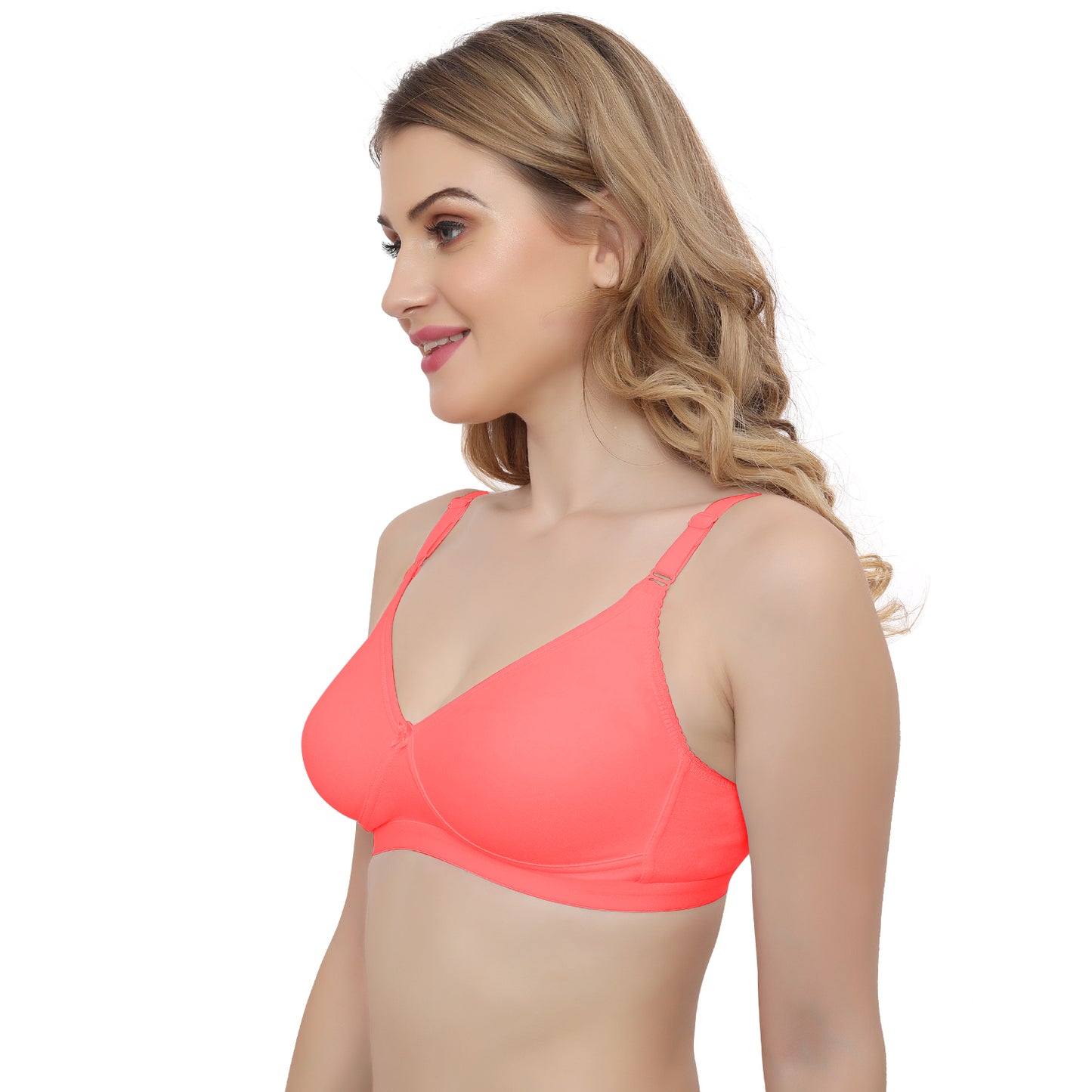 Plus Size Non Padded Medium Coverage Daily Wear T Shirt Bra Pack Of 2.