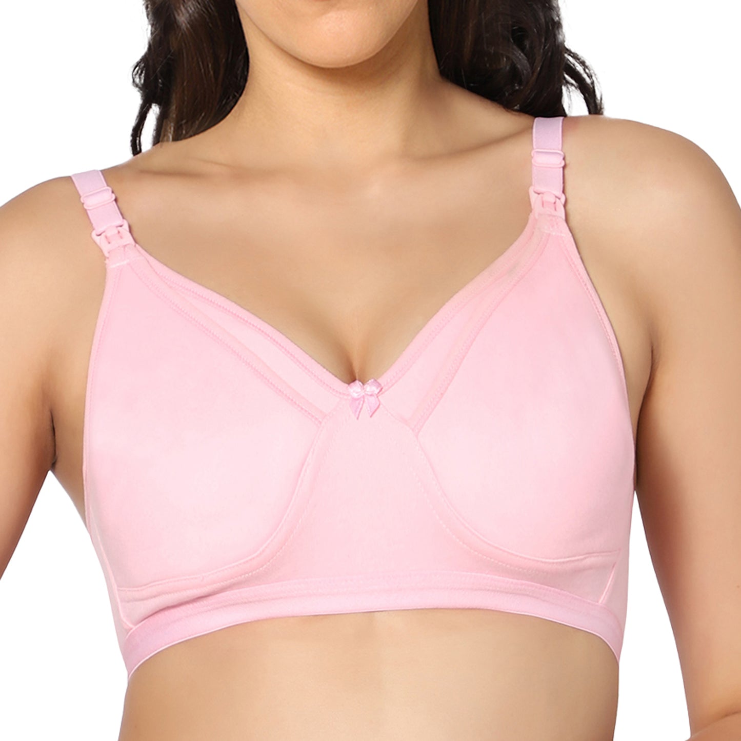 Full Coverage Non Padded All Day Comfort Feeding Bra (Pack Of 2).