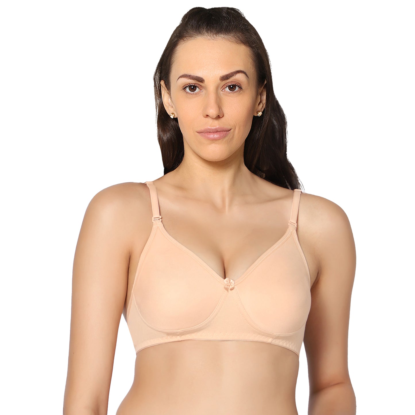 Full Coverage Non Padded Super Combed Cotton Stretch All Day Comfort Bra.