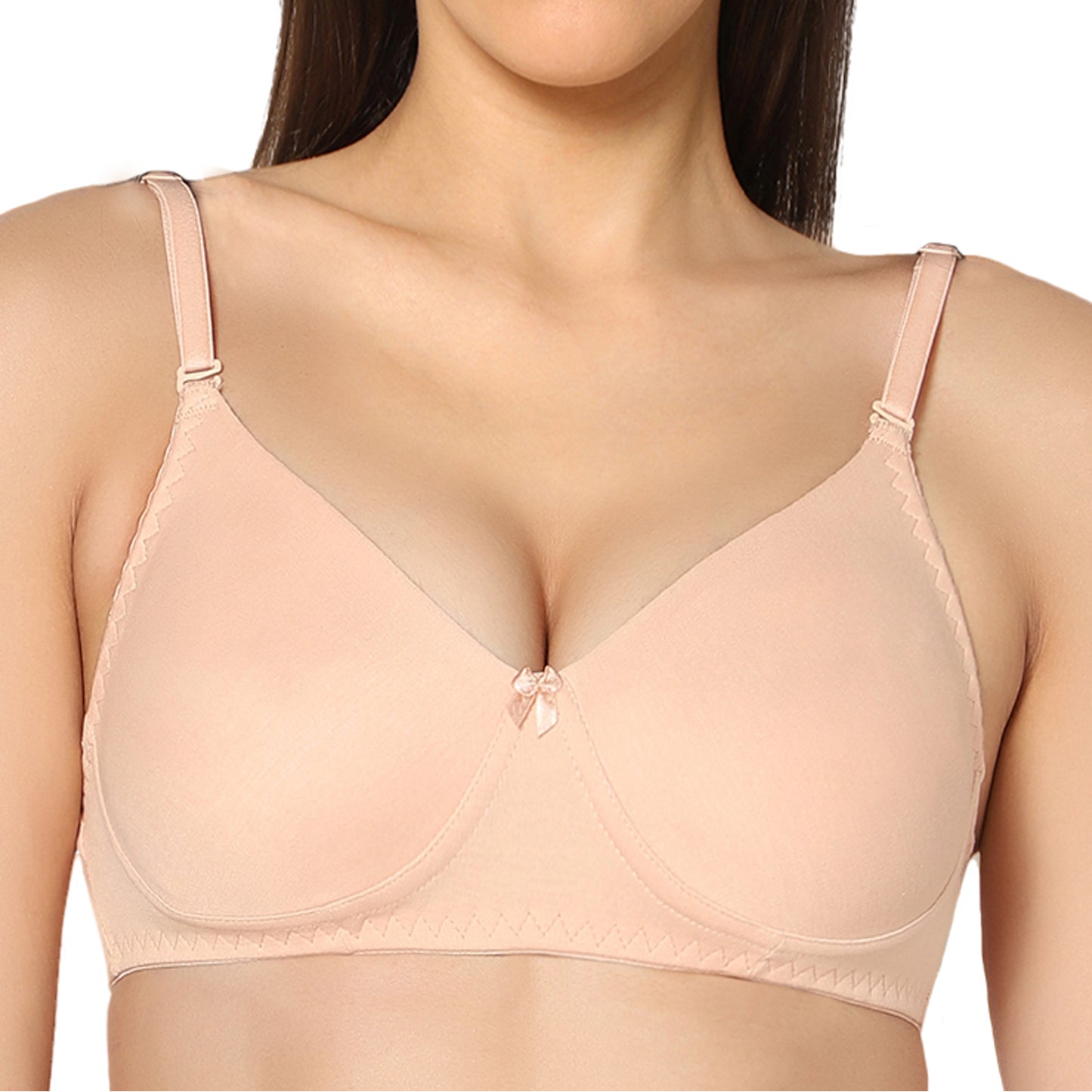 Non Padded Full Coverage Super Combed Stretch T-Shirt Every Day Bra (Pack Of 2).