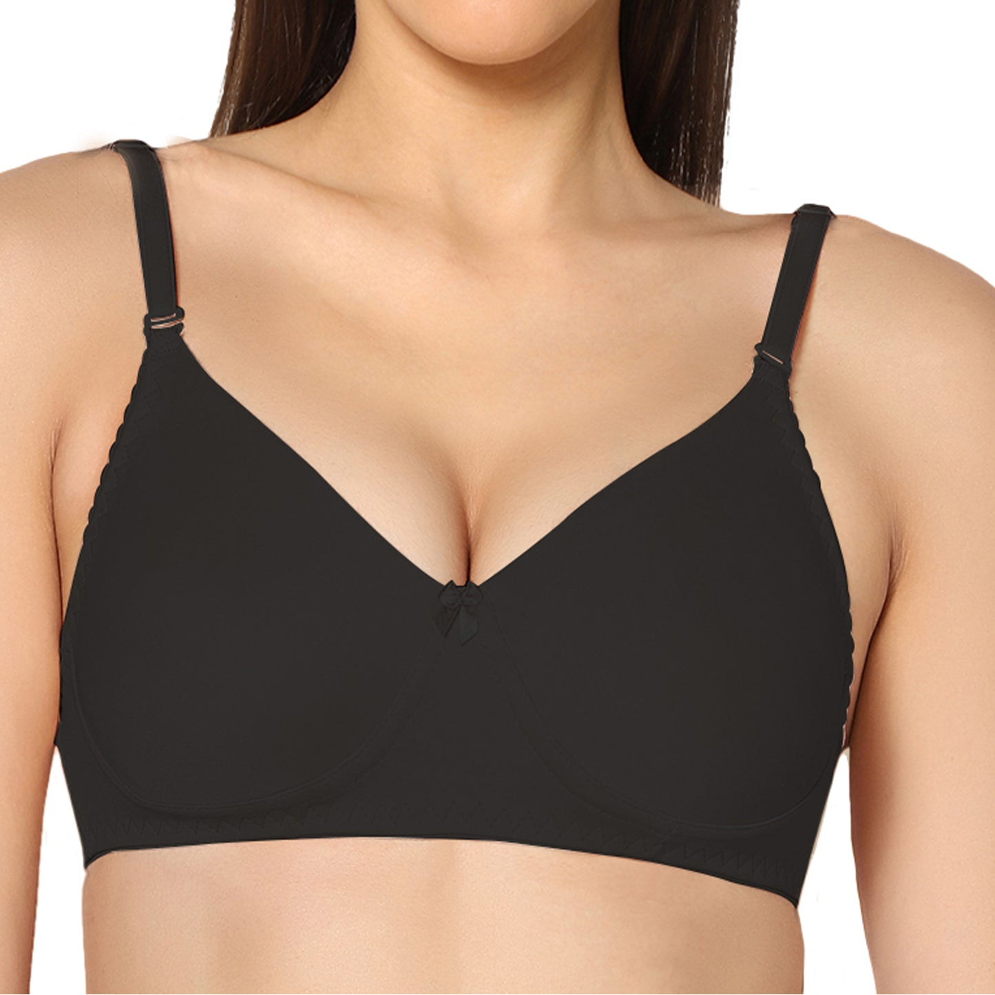 Non Padded Full Coverage Super Combed Stretch T-Shirt Every Day Bra (Pack Of 2)