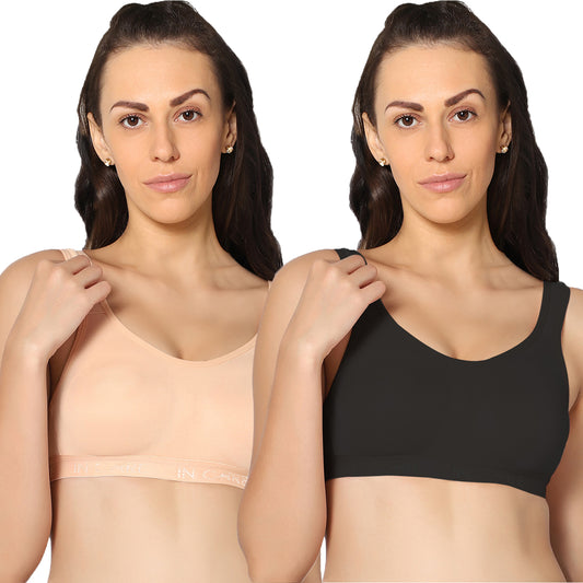 Full Coverage Non Padded All Day Comfort Workout Sports Bra Pack Of 2