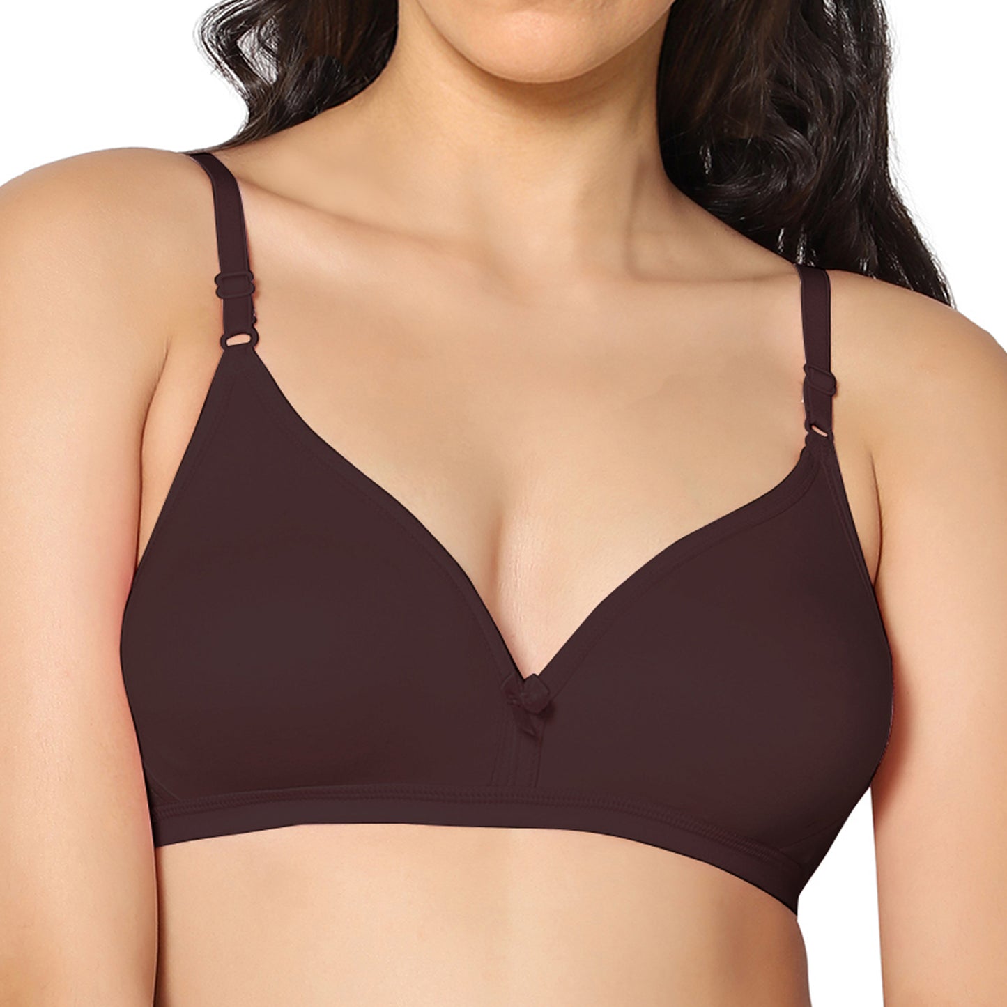 Half Coverage Coffee Non Padded Wire Free Everyday Bra.