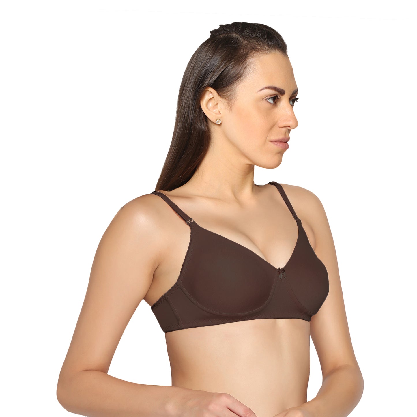 Non Padded Full Coverage Super Combed Stretch T-Shirt Every Day Bra (Pack Of 2).