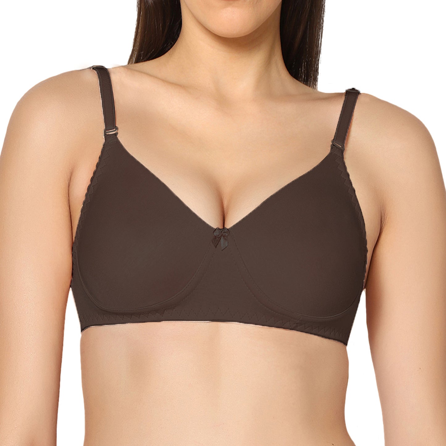 Non Padded Full Coverage Super Combed Stretch T-Shirt Every Day Bra (Pack Of 2).