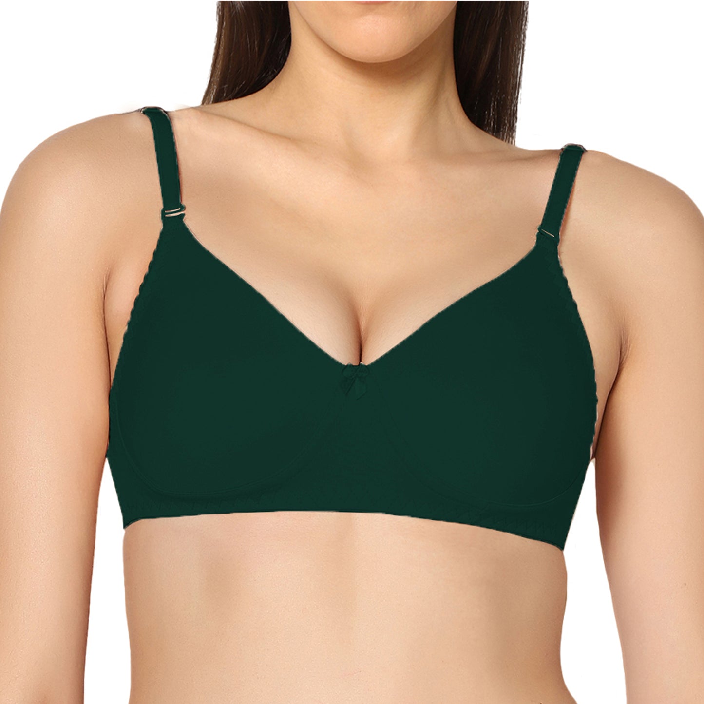 Non Padded Full Coverage Super Combed Stretch T-Shirt Every Day Bra (Pack Of 2).