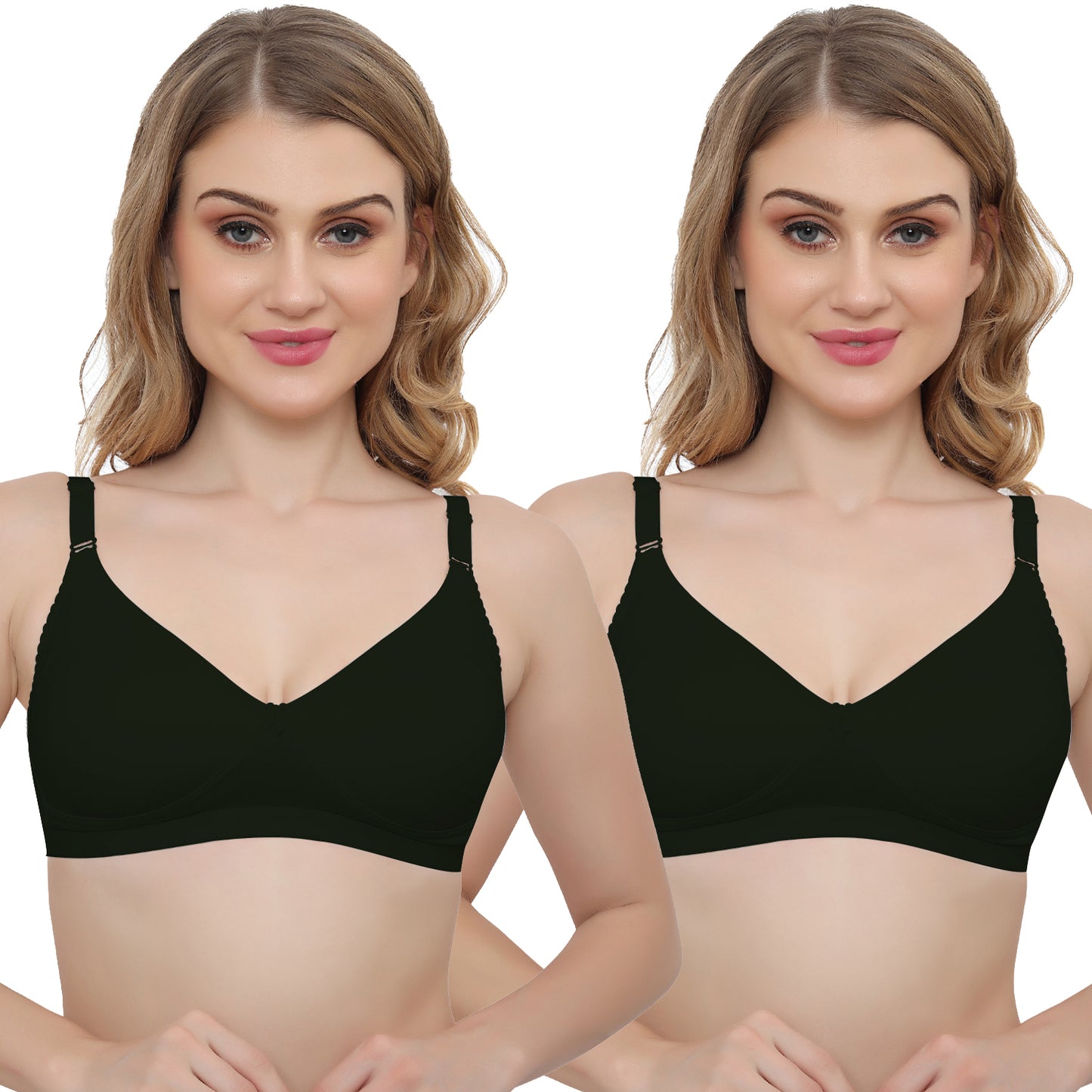 Plus Size Non padded Medium Coverage Daily Wear T Shirt Bra.