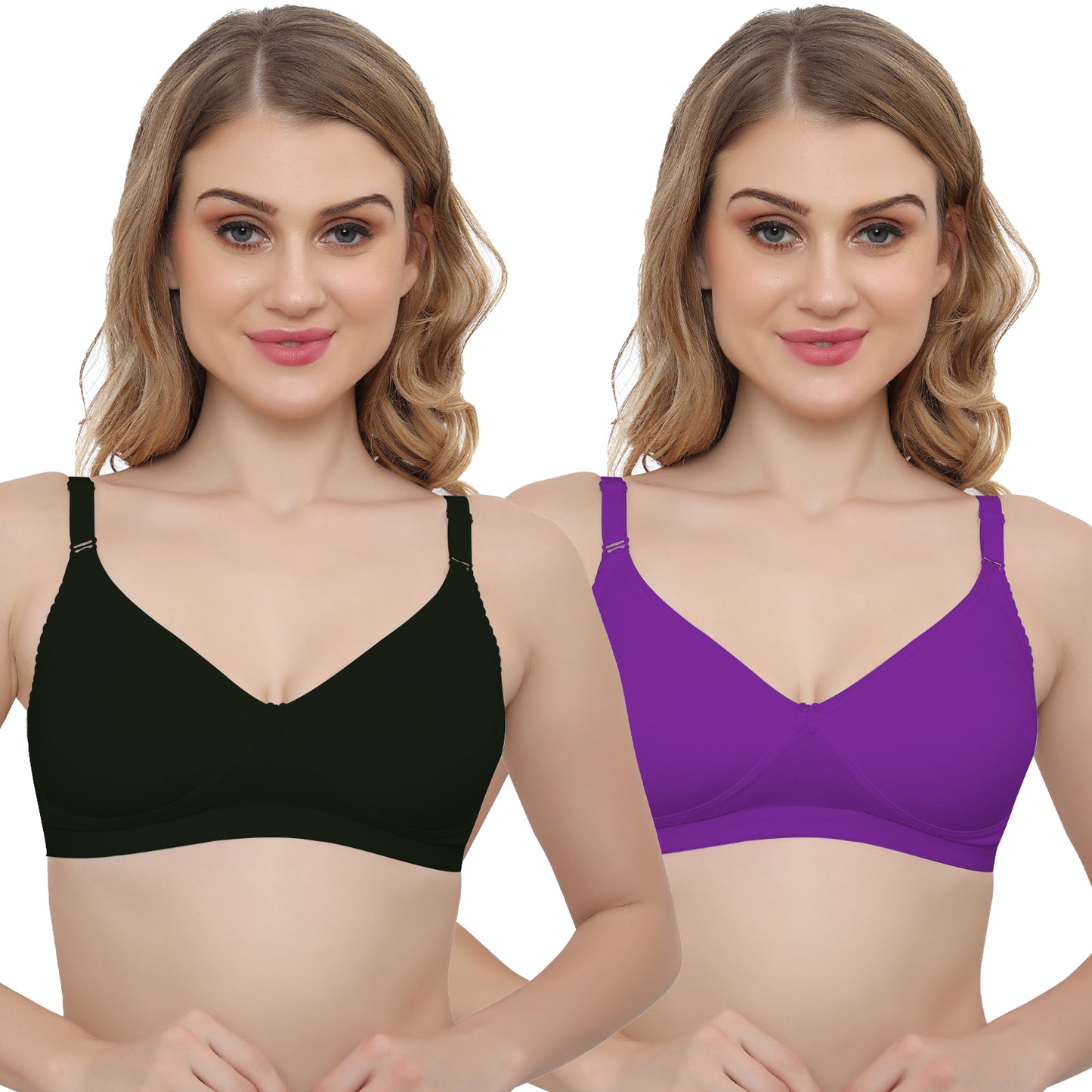 Plus Size Non padded Medium Coverage Daily Wear T Shirt Bra.