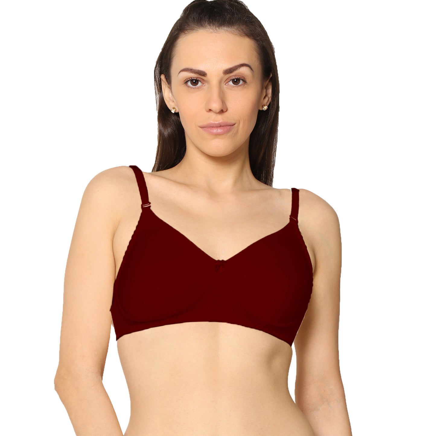 Non Padded Full Coverage Super Combed Stretch T-Shirt Every Day Bra (Pack Of 2).