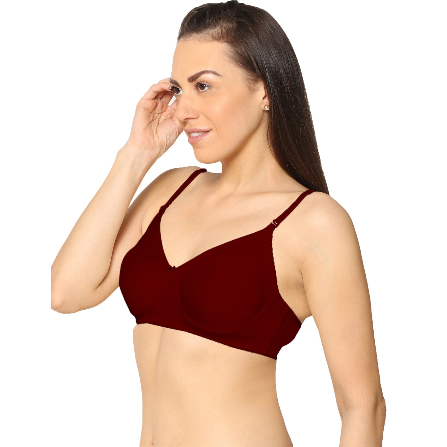 Non Padded Full Coverage Super Combed Stretch T-Shirt Every Day Bra (Pack Of 2).