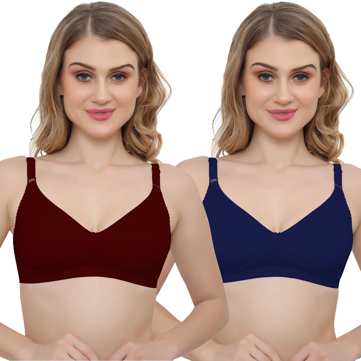 Plus Size Non padded Medium Coverage Daily Wear T Shirt Bra.