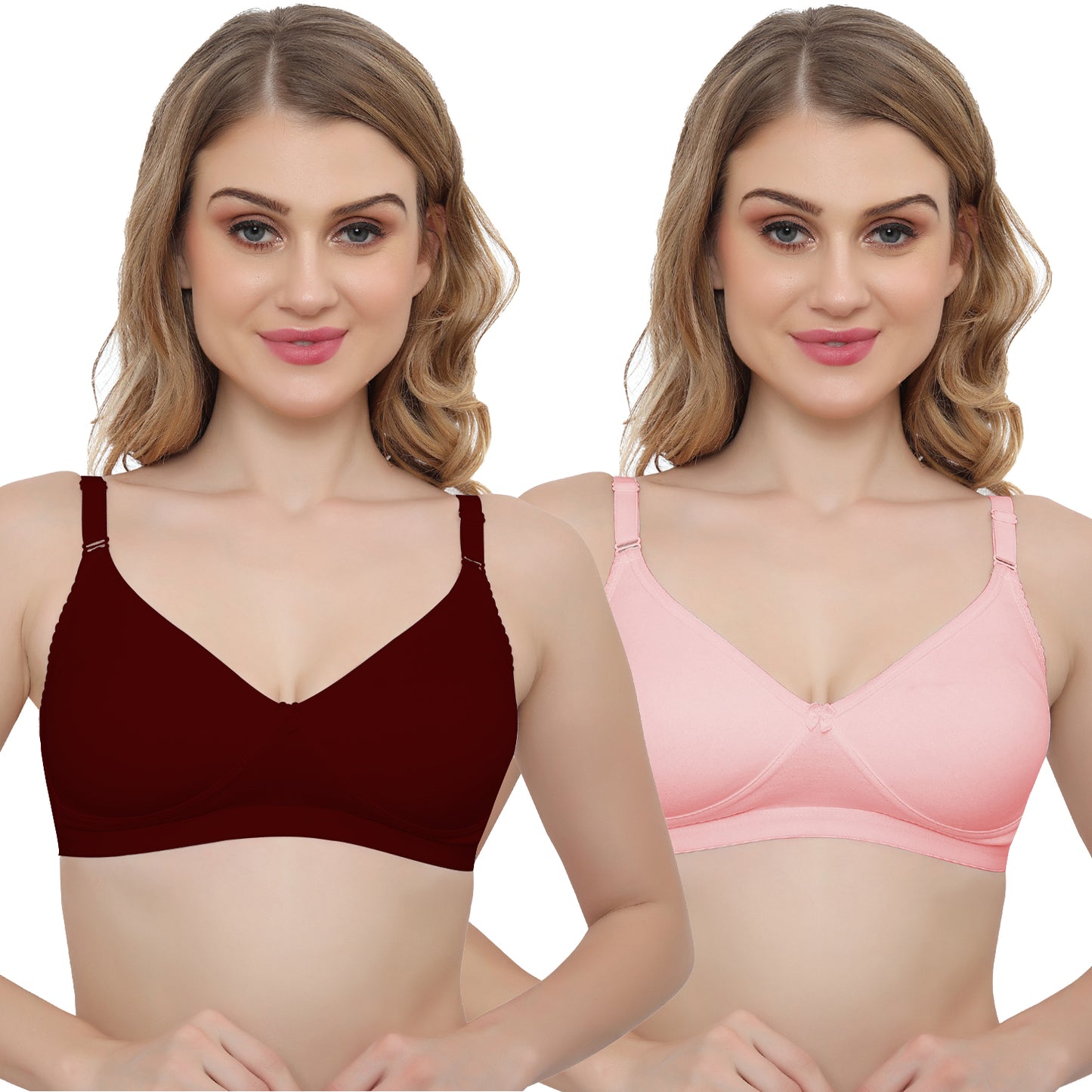 Plus Size Non padded Medium Coverage Daily Wear T Shirt Bra.