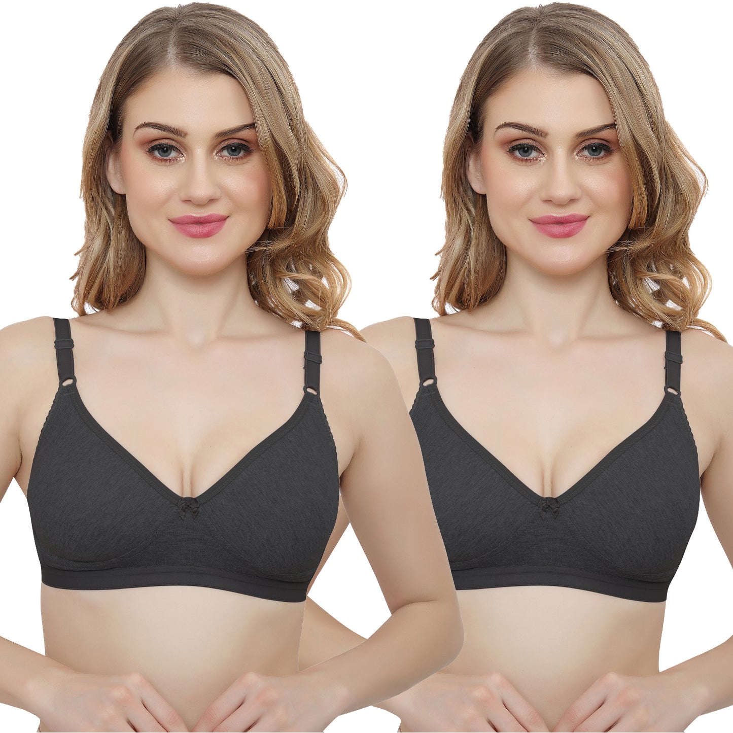 Plus Size Non padded Medium Coverage Daily Wear T Shirt Bra.