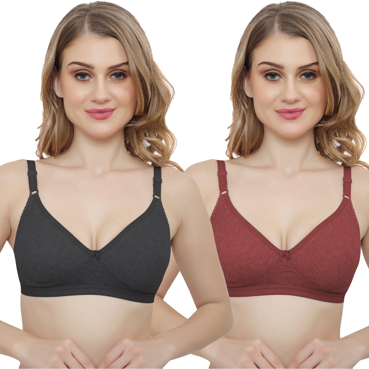 Plus Size Non padded Medium Coverage Daily Wear T Shirt Bra.