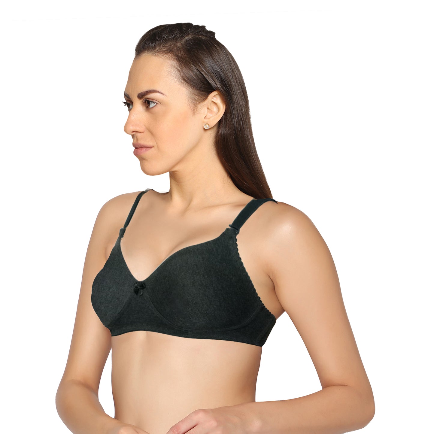 Non Padded Full Coverage Super Combed Stretch T-Shirt Every Day Bra (Pack Of 2)