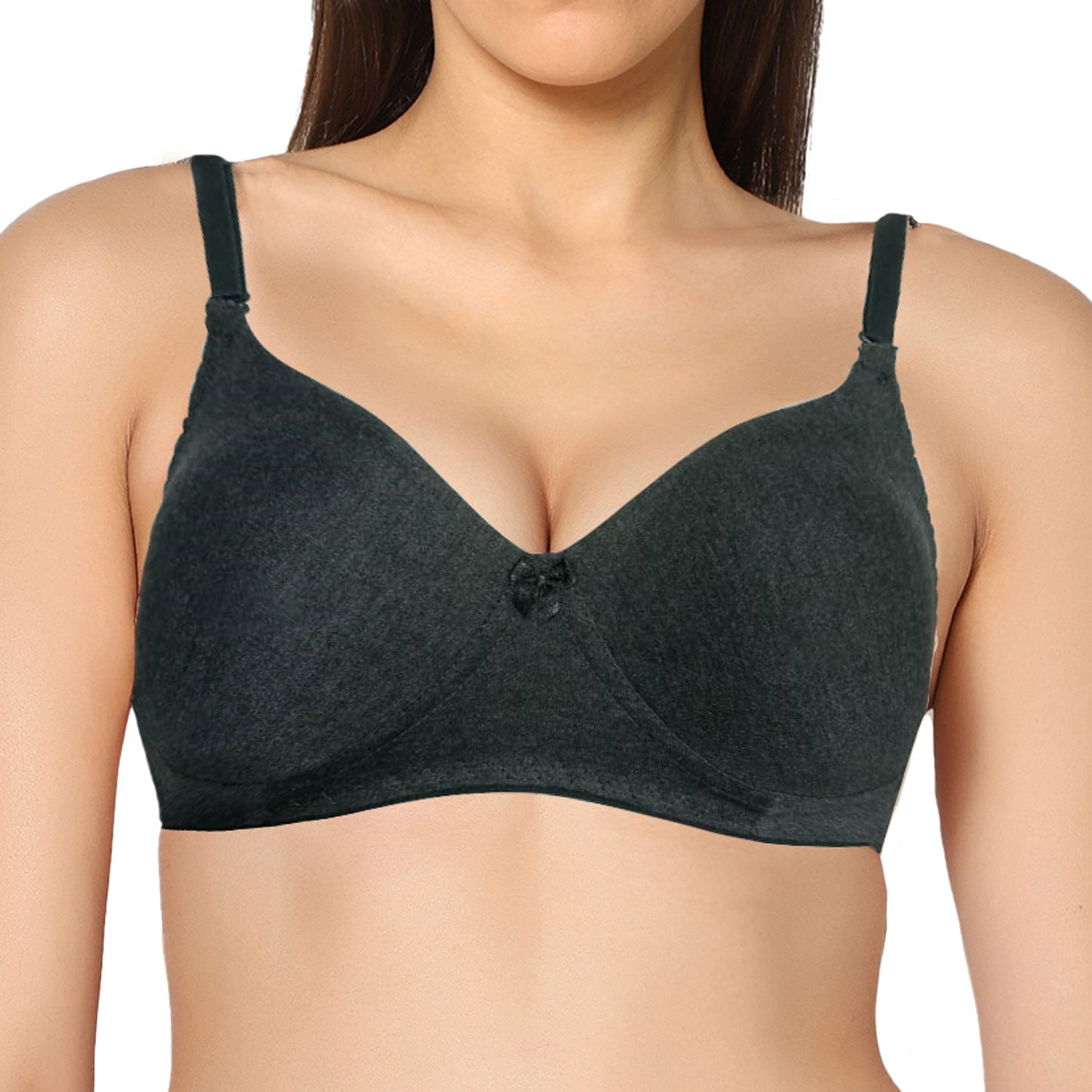 Non Padded Full Coverage Super Combed Stretch T-Shirt Every Day Bra (Pack Of 2).